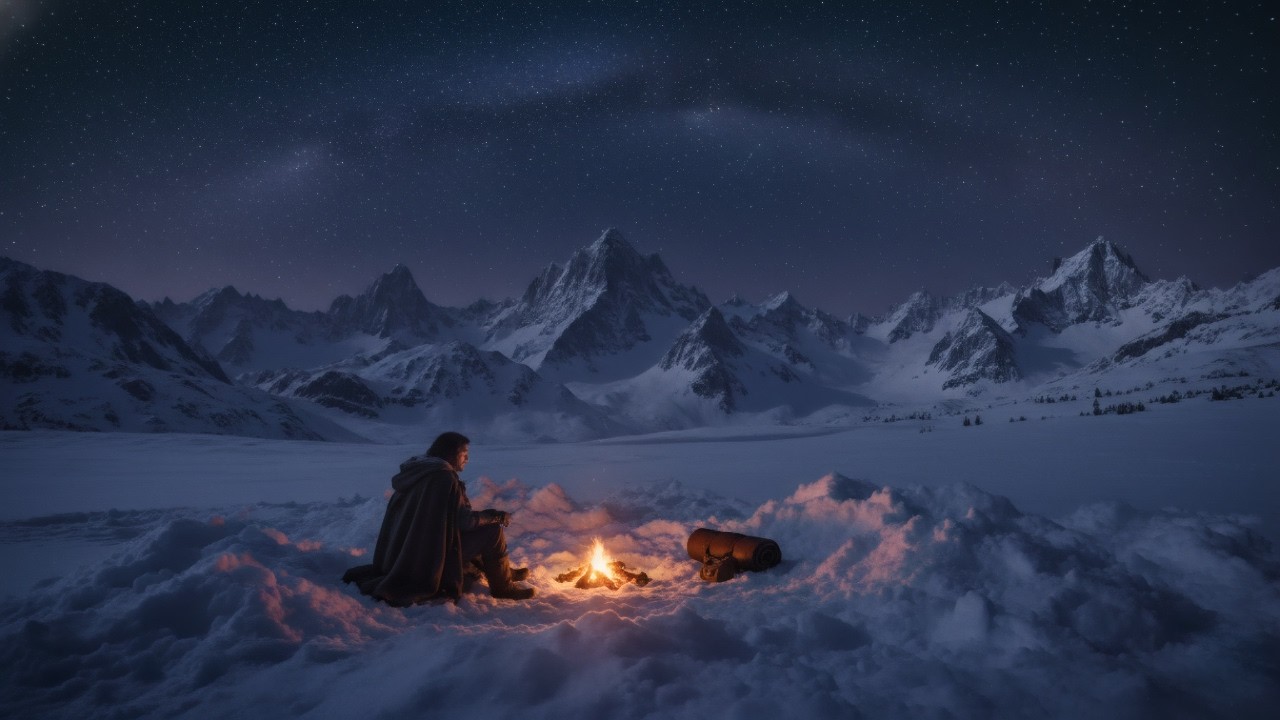 Ember in the Frostlands | Cozy Fantasy Music & Fireplace Ambience🔥