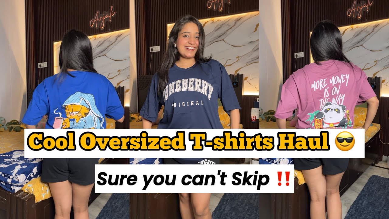 Cool Oversized Graphic T-Shirts Haul from Bewakoof T-shirt Review | Amazon Finds under 600