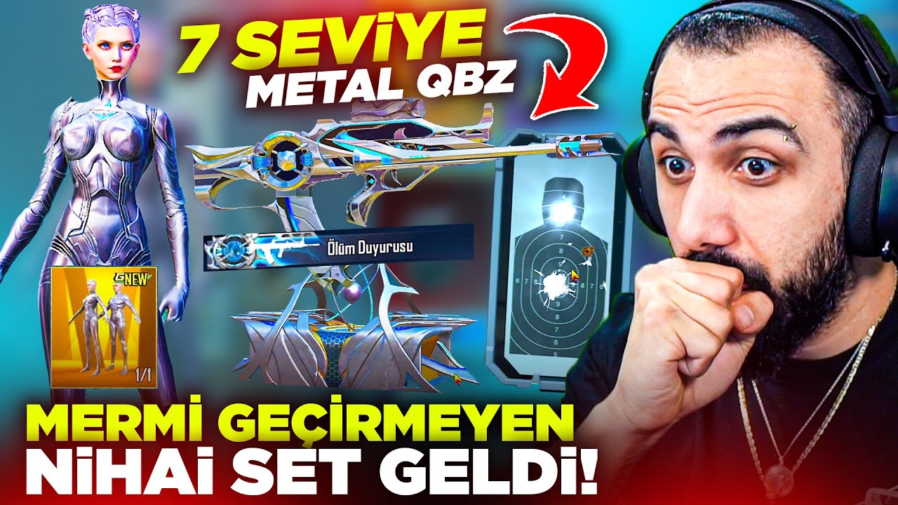 MERMİ GE&Ccedil;İRMEYEN METAL NİHAİ SET VE 7 SEVİYE METAL QBZ GELDİ FULLEDİK!! (AŞIRI İNCE) | PUBG MOBILE