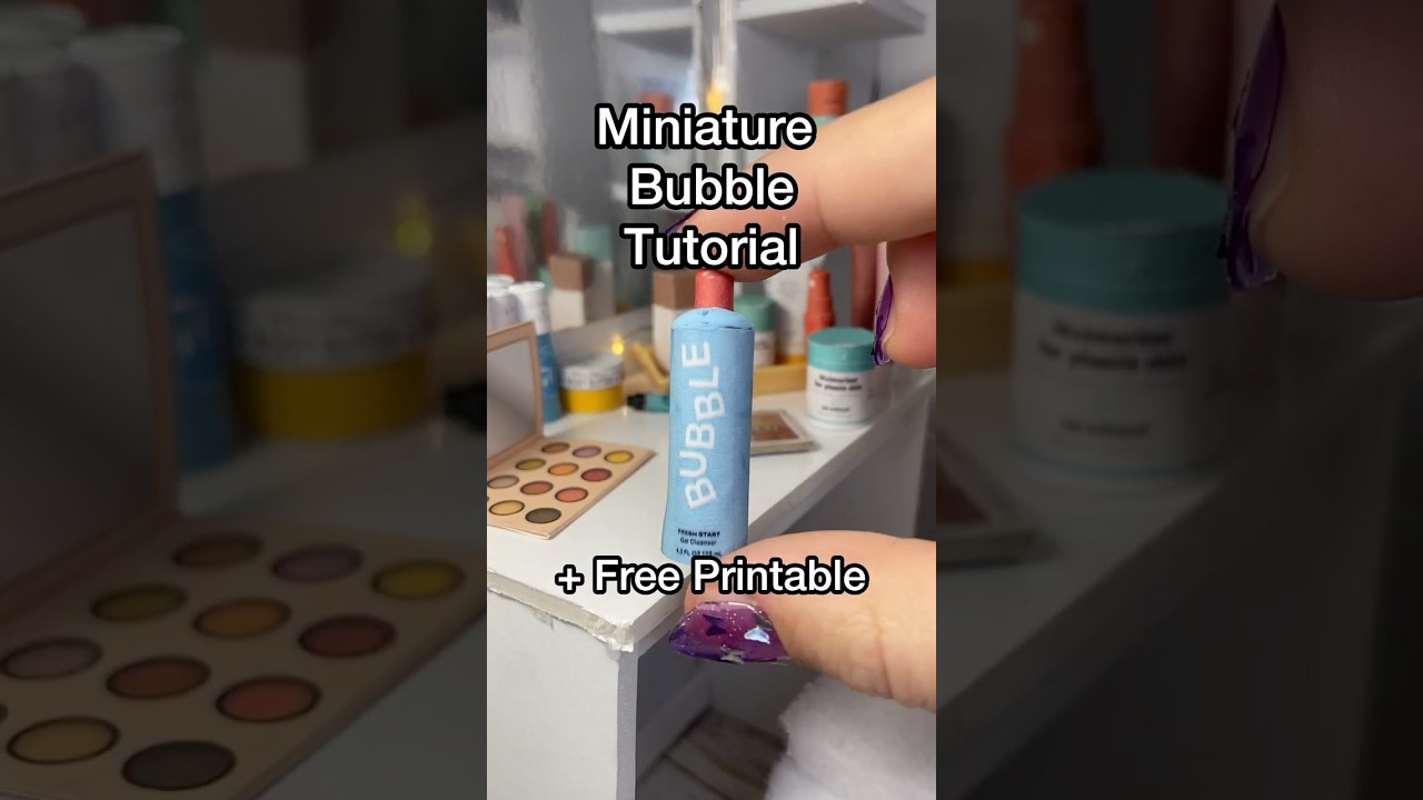 DIY Miniature Bubble Skincare + Free Printables #shorts #diy @bubbleskincare