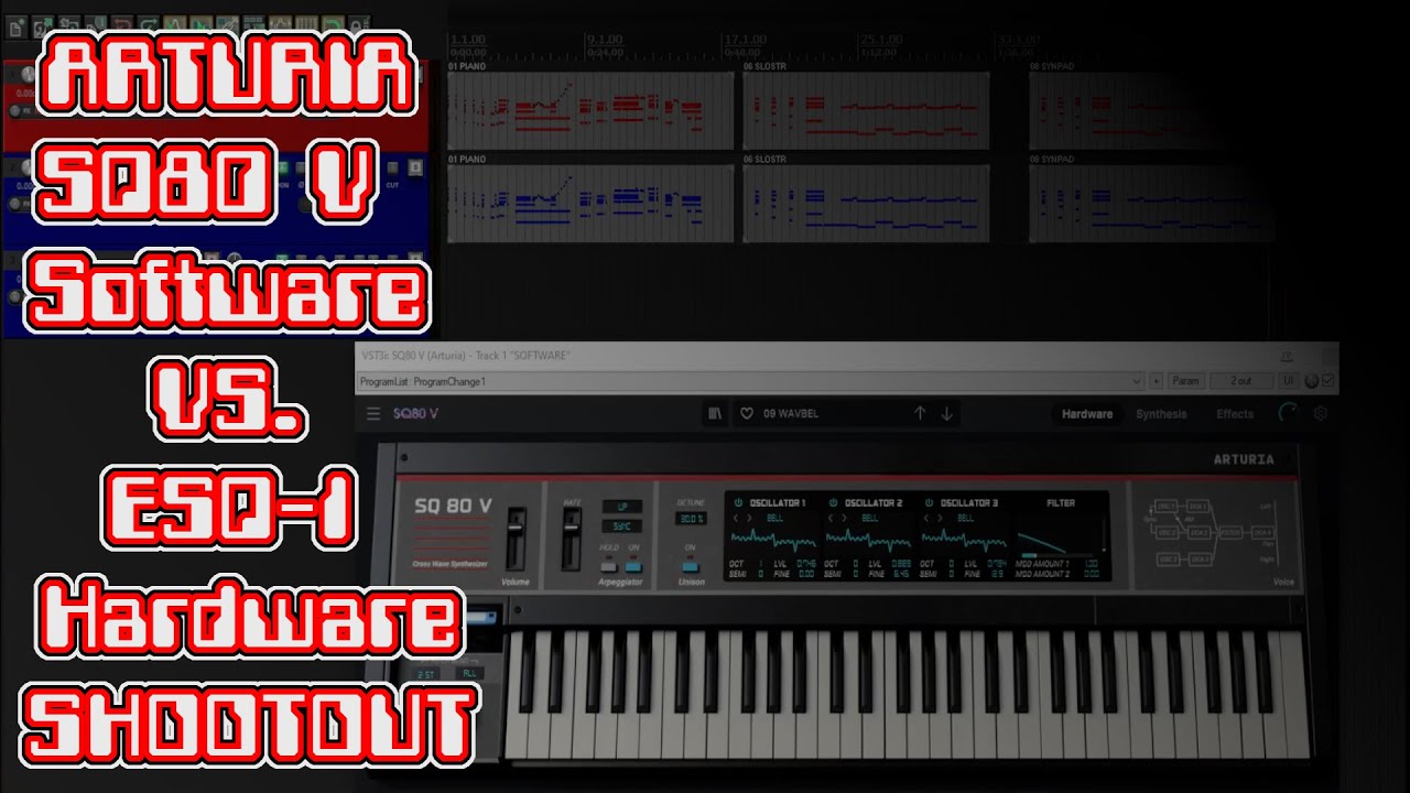 Arturia SQ80 V Demo / Review / ESQ-1 Hardware Shootout