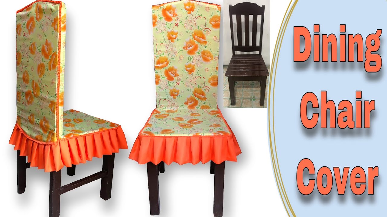 Dining Chair Cover | How To Make A Simple Slipcover | Full Tutorial For Beginners