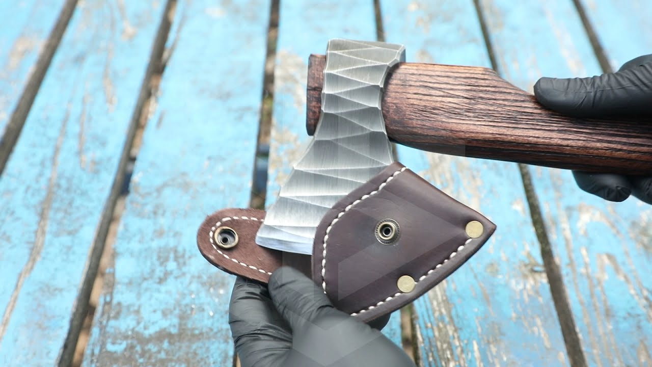 HAND FORGED HATCHET &ldquo;VILL GUSTUS&rdquo;. Throwing axe. Viking axe. Bearded axe. Handmade axe. Best gift