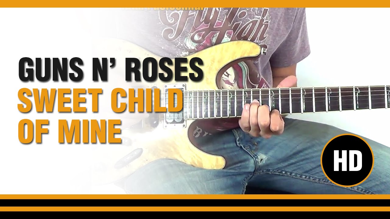 Como tocar Sweet Child Of Mine de Guns n' Roses en Guitarra electrica CLASE TUTORIAL