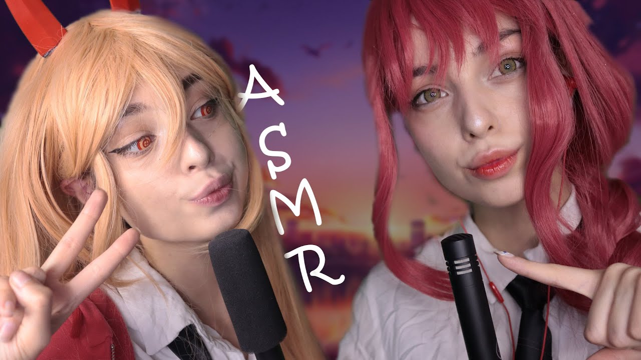 🦴 АСМР Макима и Пауэр сделают ПРИЯТНО ОБОИМ УШКАМ 👂 | asmr triggers