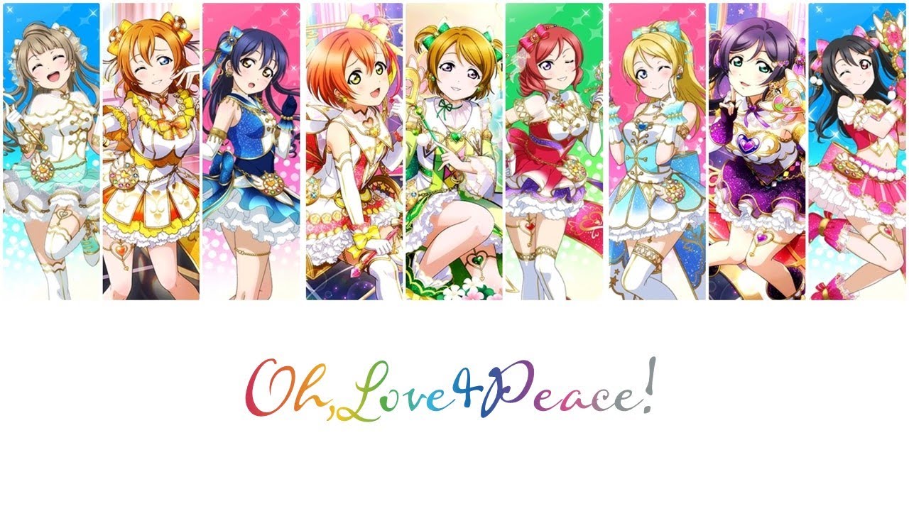 μ's - Oh,Love&Peace! (color coded Romanji/English lyrics)