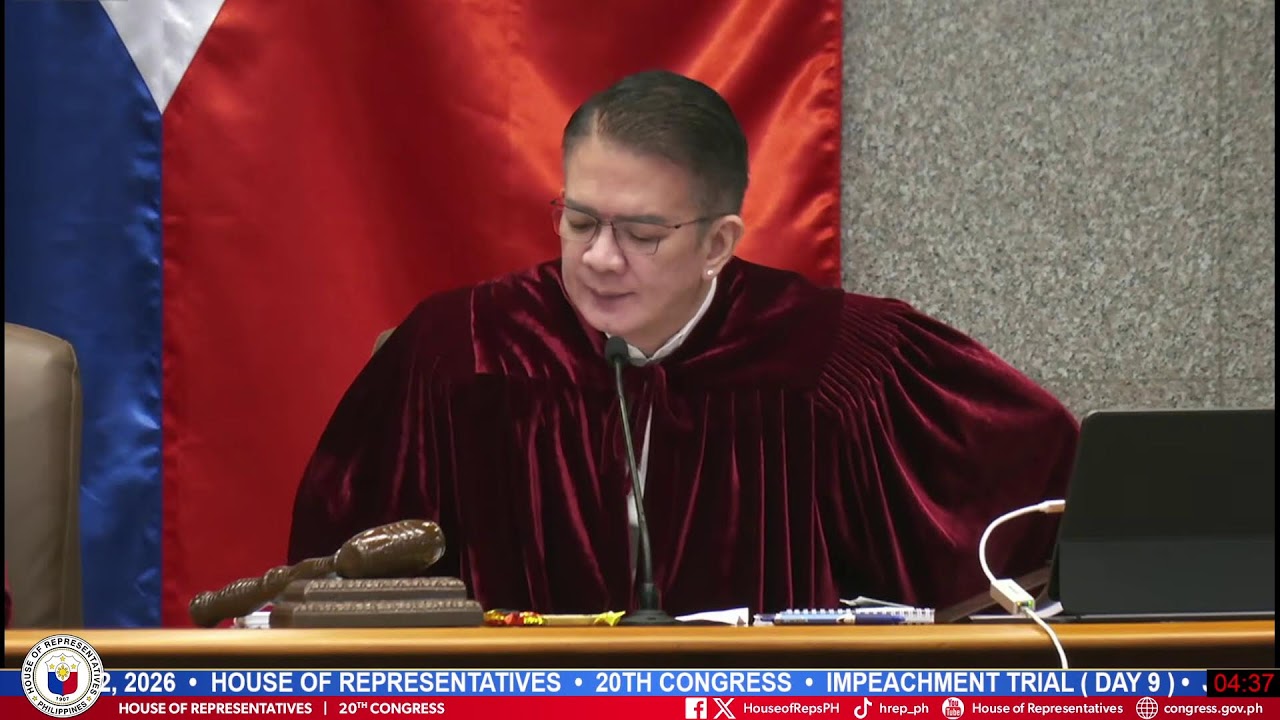 IMPEACHMENT TRIAL OF VP SARA DUTERTE ( DAY 9 )