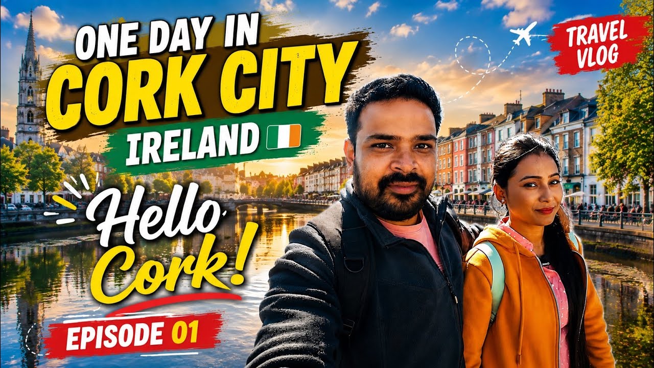 Cork Ireland Walking Tour (Part - 1) | Ireland Travel Vlog 🇮🇪| কর্ক শহর ভ্রমণ #Ireland #Travel #Vlog