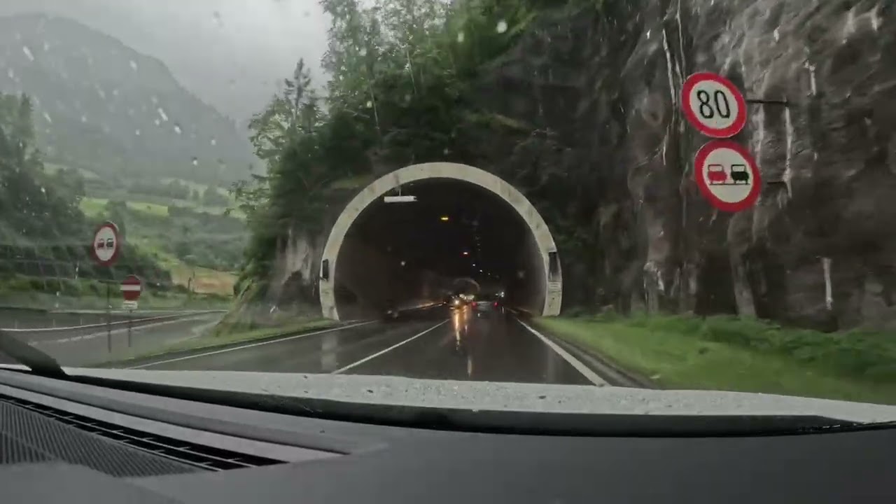 فلوق قيادة هادئة تحت المطر | من فيينا إلى زيلامسي Relaxing Rainy Drive | Vienna to Zell am See 🌧️🚗