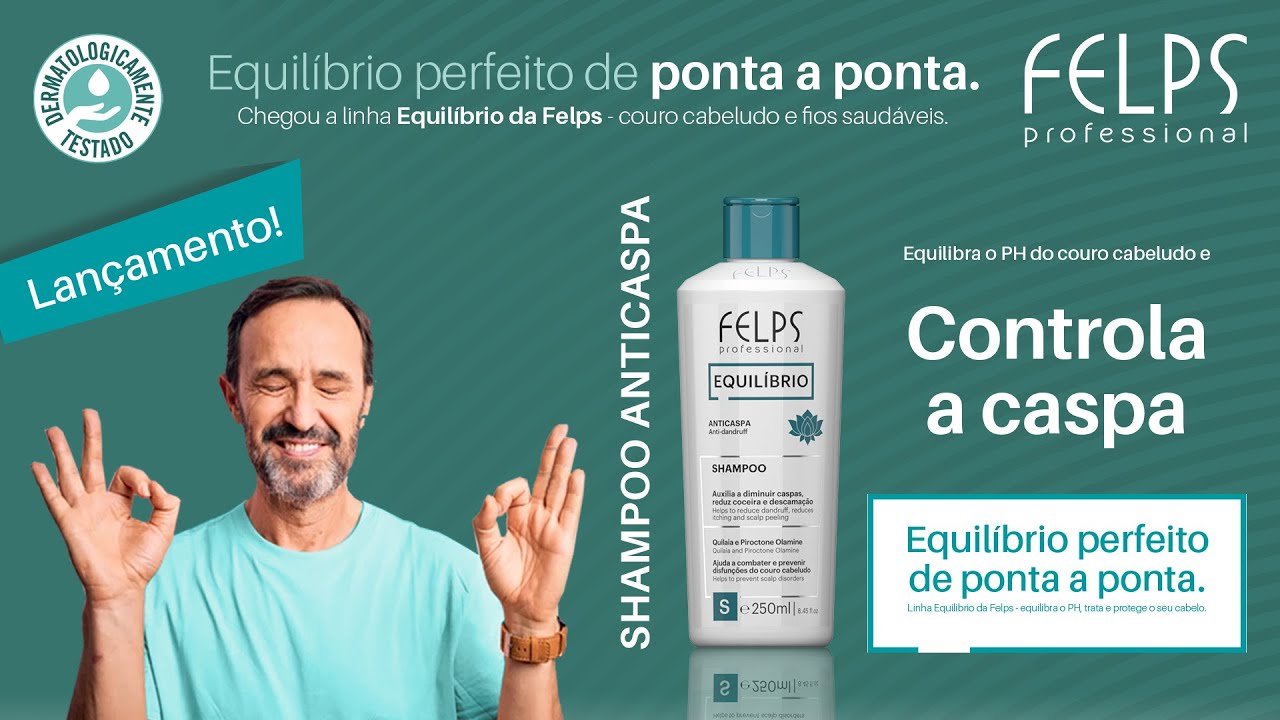 Passo a Passo Shampoo Anticaspa Equil&iacute;brio - Felps Professional