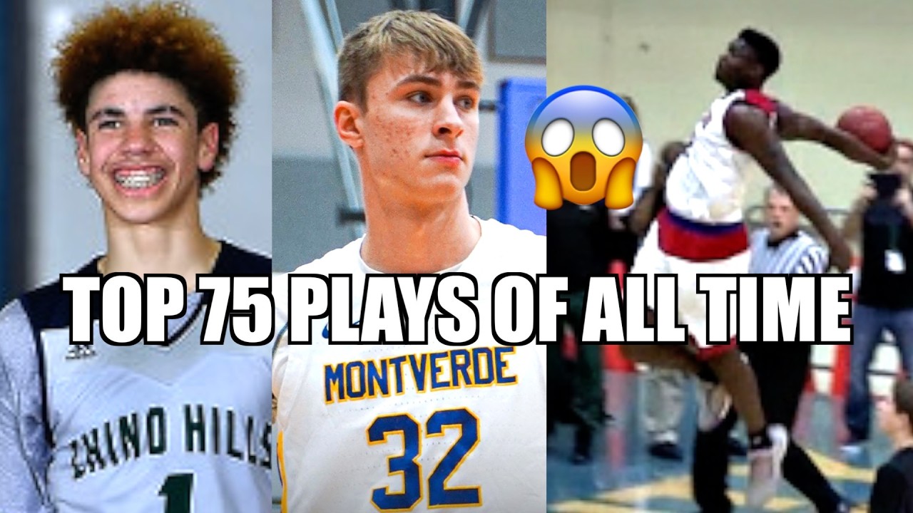 TOP 75 CRAZIEST HIGH SCHOOL BASKETBALL PLAYS EVER!