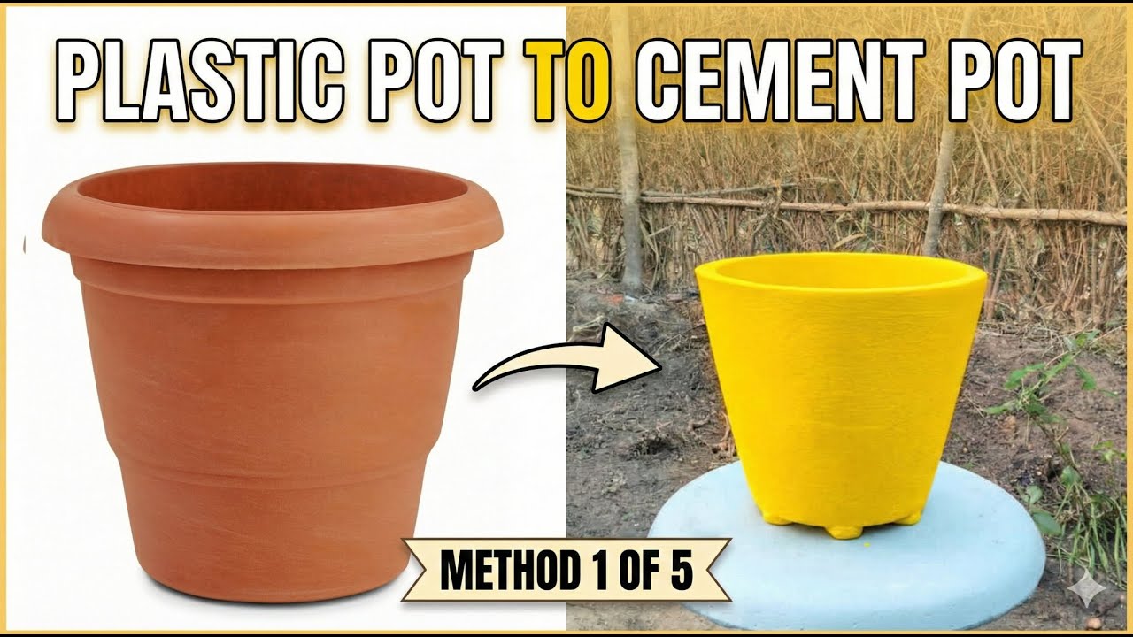 Cement pots making ideas method 1 of 5