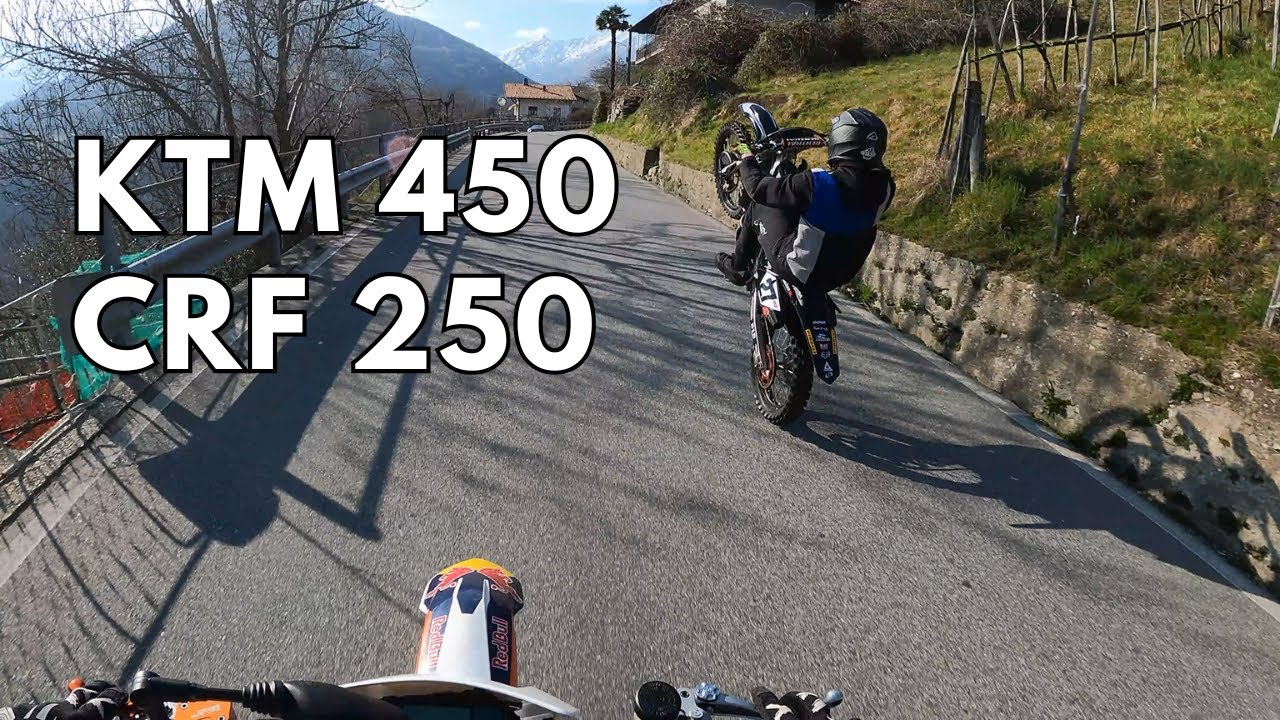 ktm 450 vs honda crf 250 + test crf