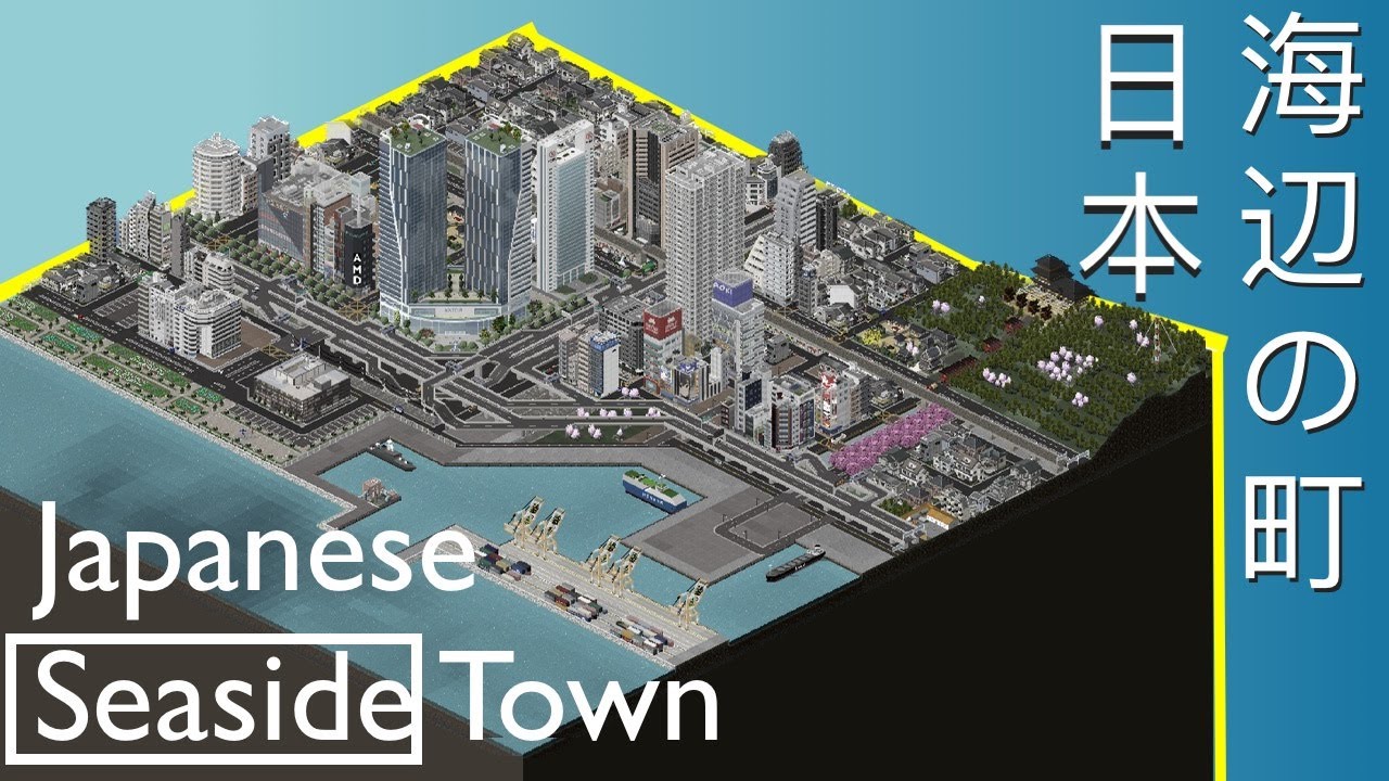 Japanese Seaside Town in TheoTown | Timelapse