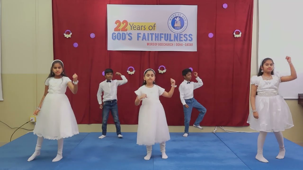 Shalom Unakku Samathanam | Dance by Junior-1 Kids | Word of God Church | Doha - Qatar