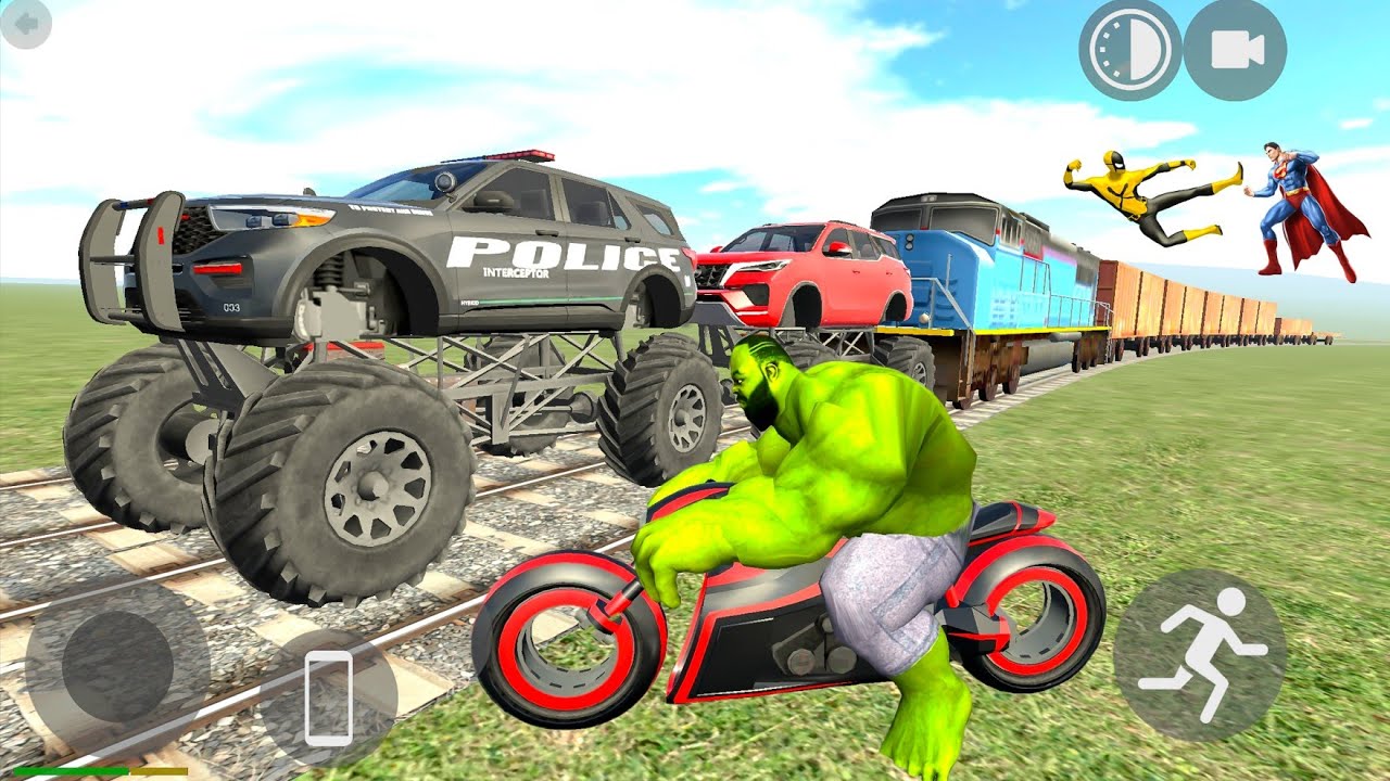 Hulk Superhero Driving Indian Army Tank Helicopter Monster Trucks ATV Bike - Android Gameplay.