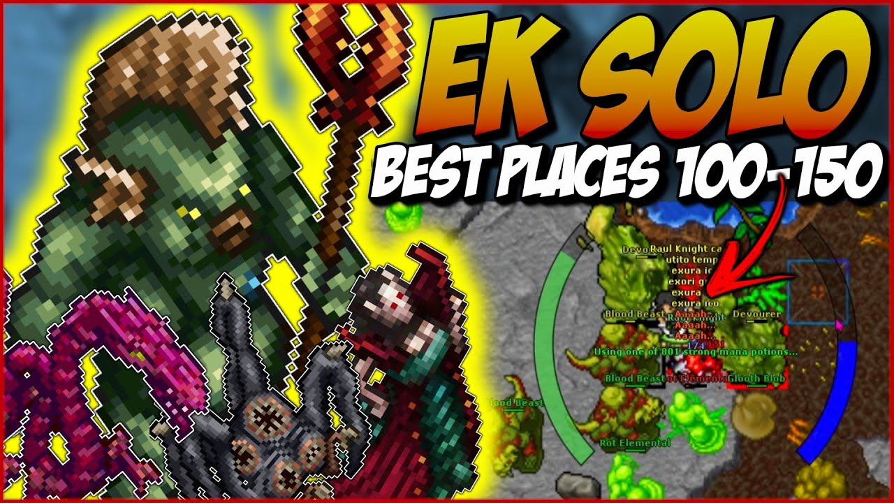 7 MELHORES locais para KNIGHT 100-150 SOLO (FULL EXP) TIBIA