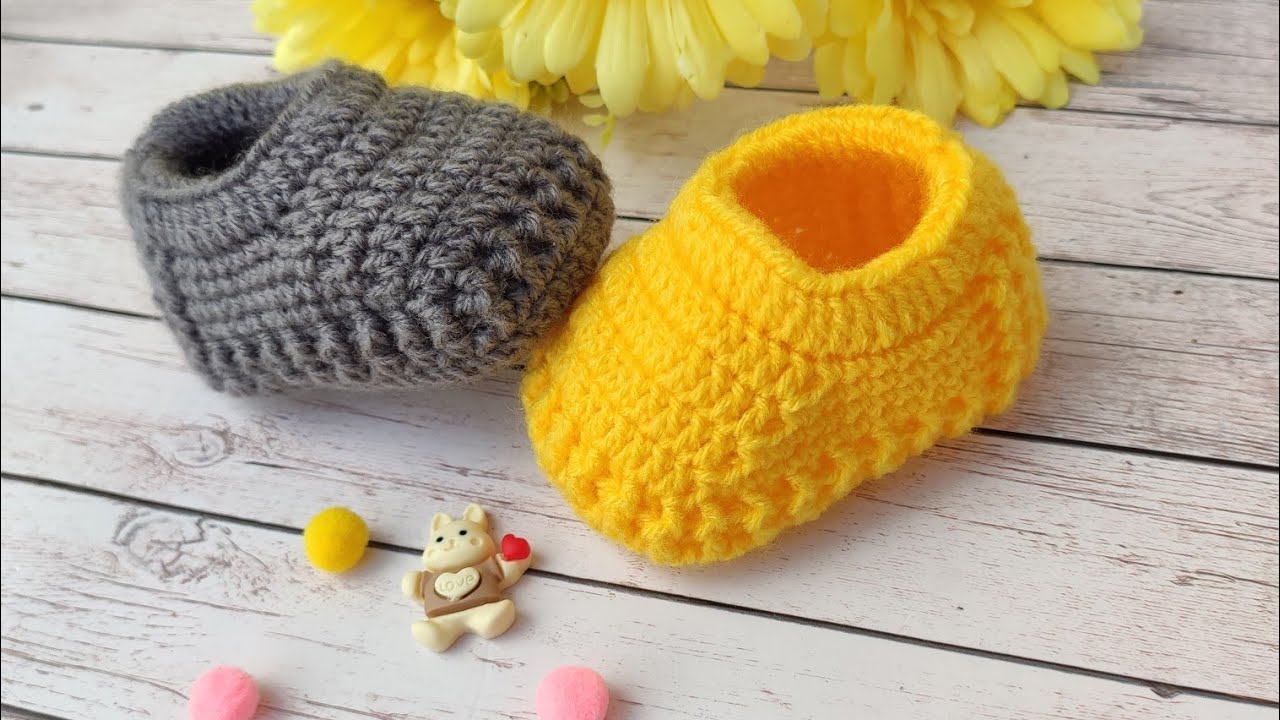 Sapatinho de crochê confortável para o bebê passo a passo completo 