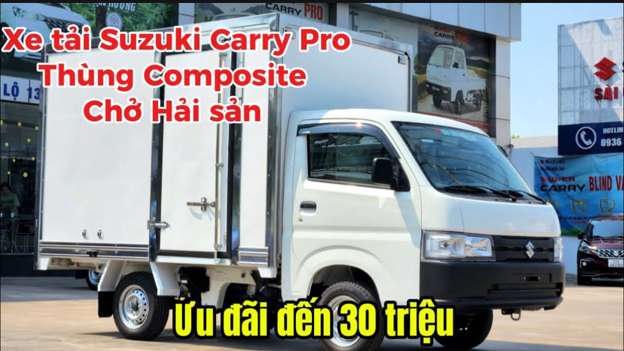 Giá Xe tải Suzuki 990kg thùng kín/review xe tải #xetai #suzuki #suzukicarry #giaxe #giaxetai #review