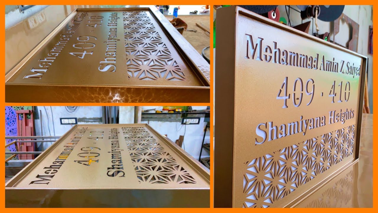 METAL CNC   _  HOUSE 🏡 NAME  PLATE  BY:  @PrimeSteelAndFabriction  MODASA +91 9998581620