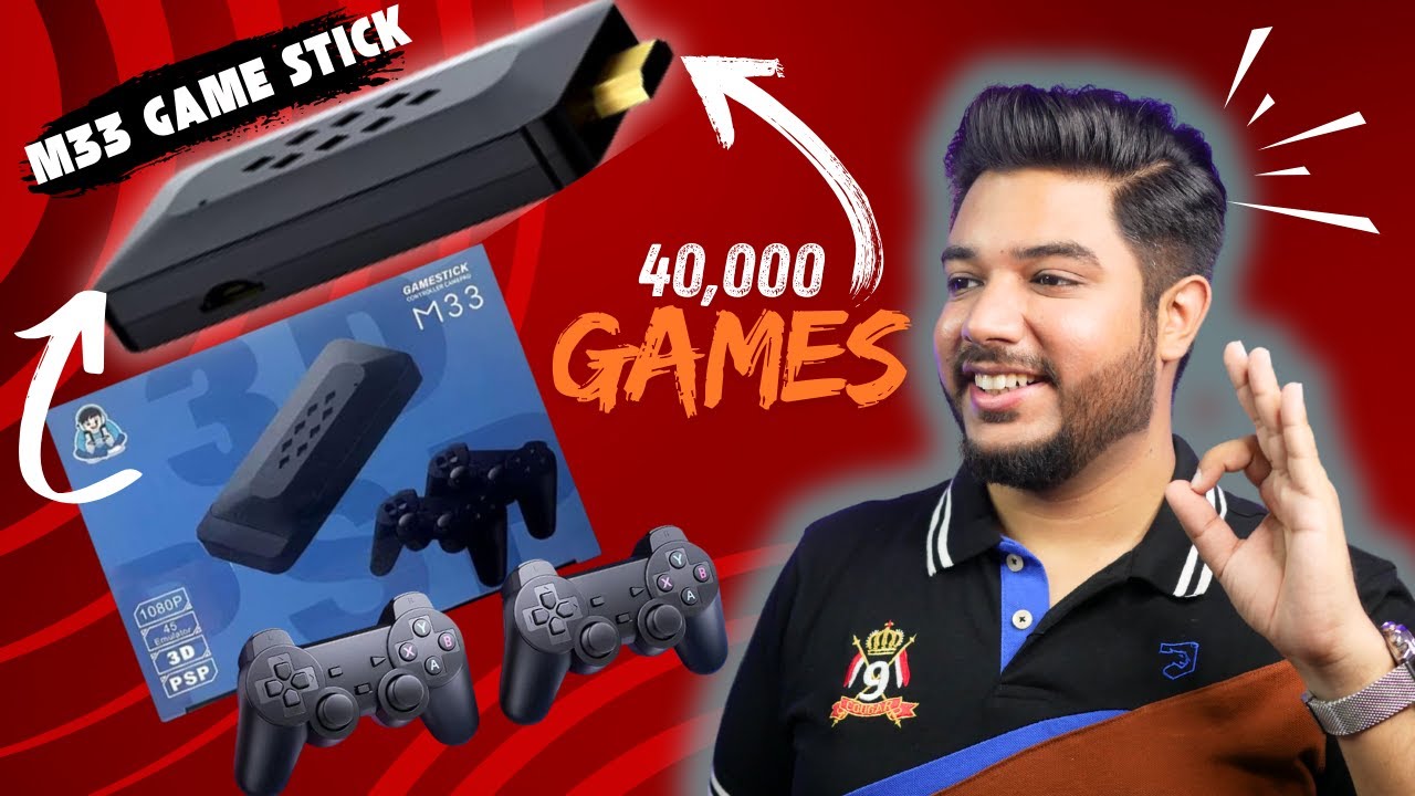 M33 Game Stick Review & Unboxing | Best Game Stick Exist In World | 40000 Games And Two Remotes 2025