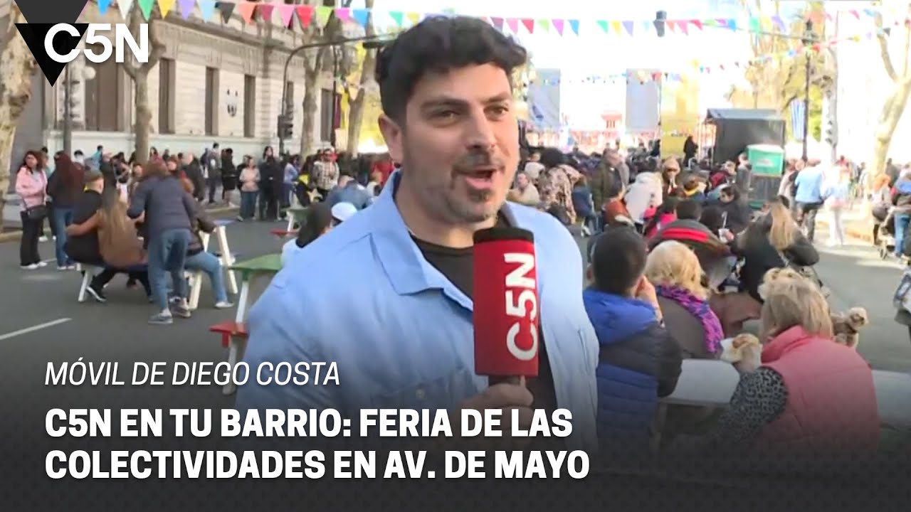 C5N en tu BARRIO: FERIA de las COLECTIVIDADES en AV. de MAYO
