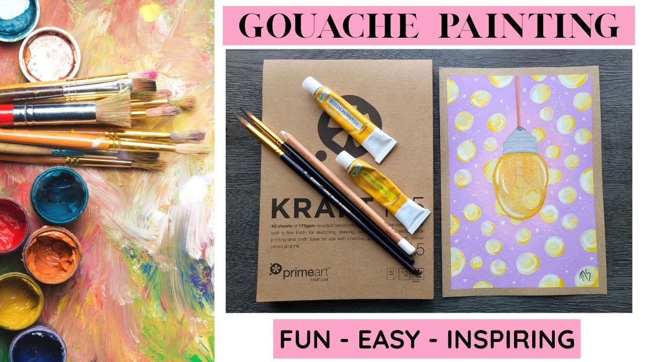 Gouache Paint , Craft Paper, and a Flicker of Inspiration