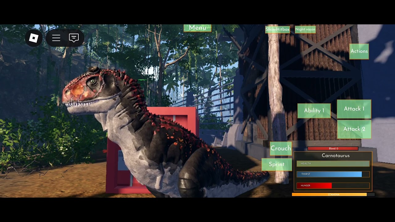 Demon the Carnotaurus Gameplay Fallen Ashes ROBLOX