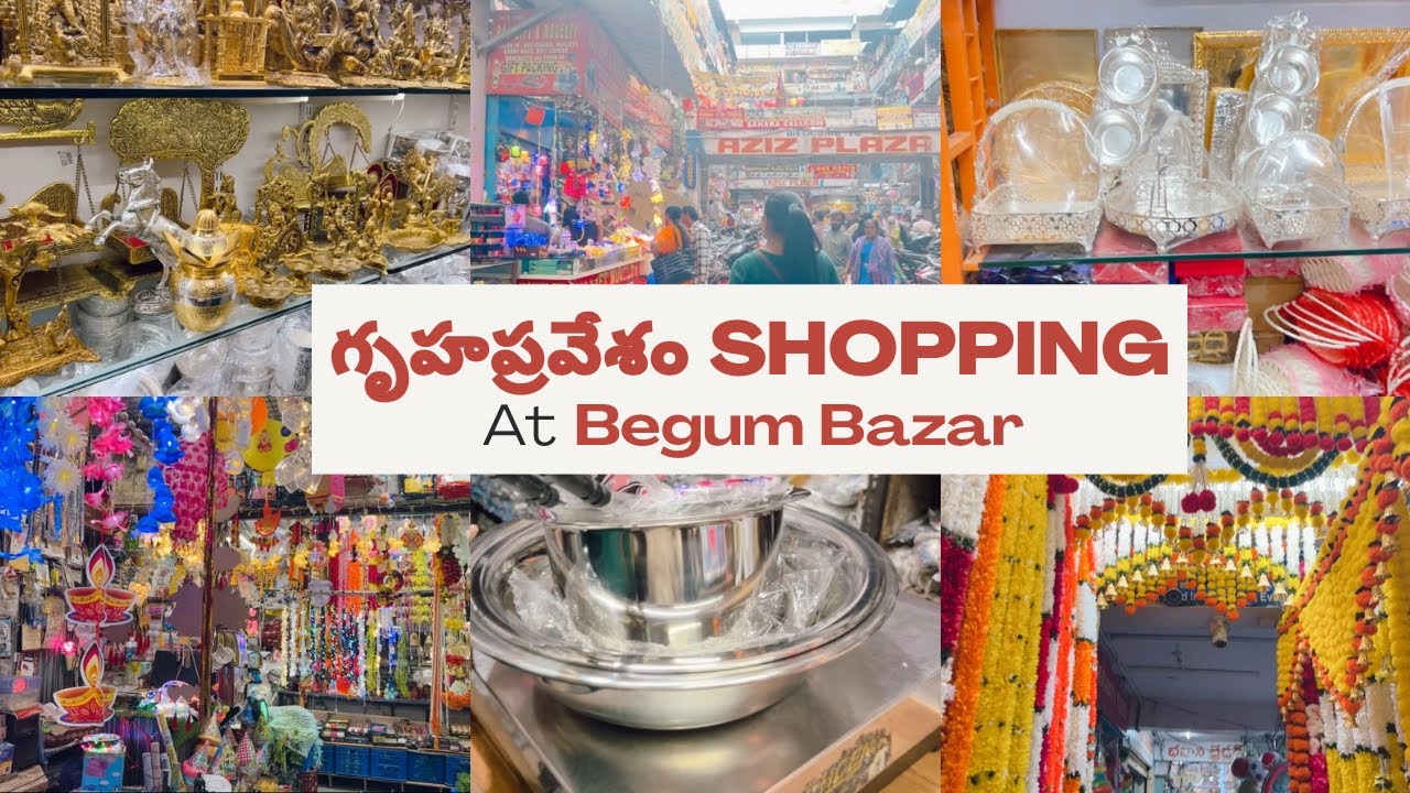 Gruhapravesham series- 4| Begum Bazar | Aziz Plaza | Shopping Pooja, Lights, Decorative, Steel Items