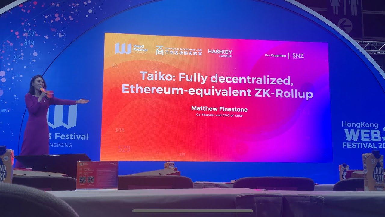 Taiko zkEVM: Fully decentralized Ethereum-equivalent ZK-rollup (Matthew Finestone) HK Web 3 Festival