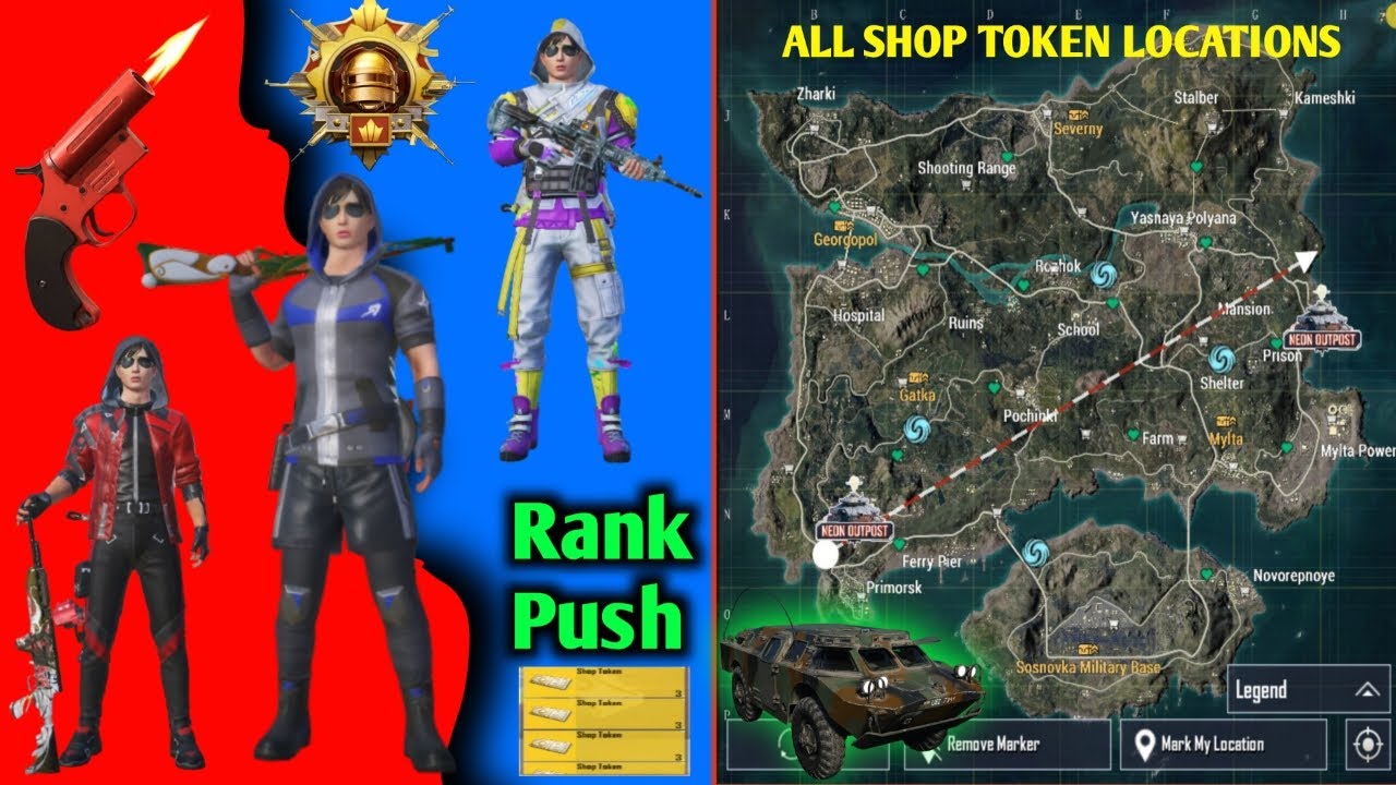  🔥All Secret Shop Token Box Locations in Erangel || BGMI Rank Tips&Tricks💥||BGMI Token Box ☠️⚡