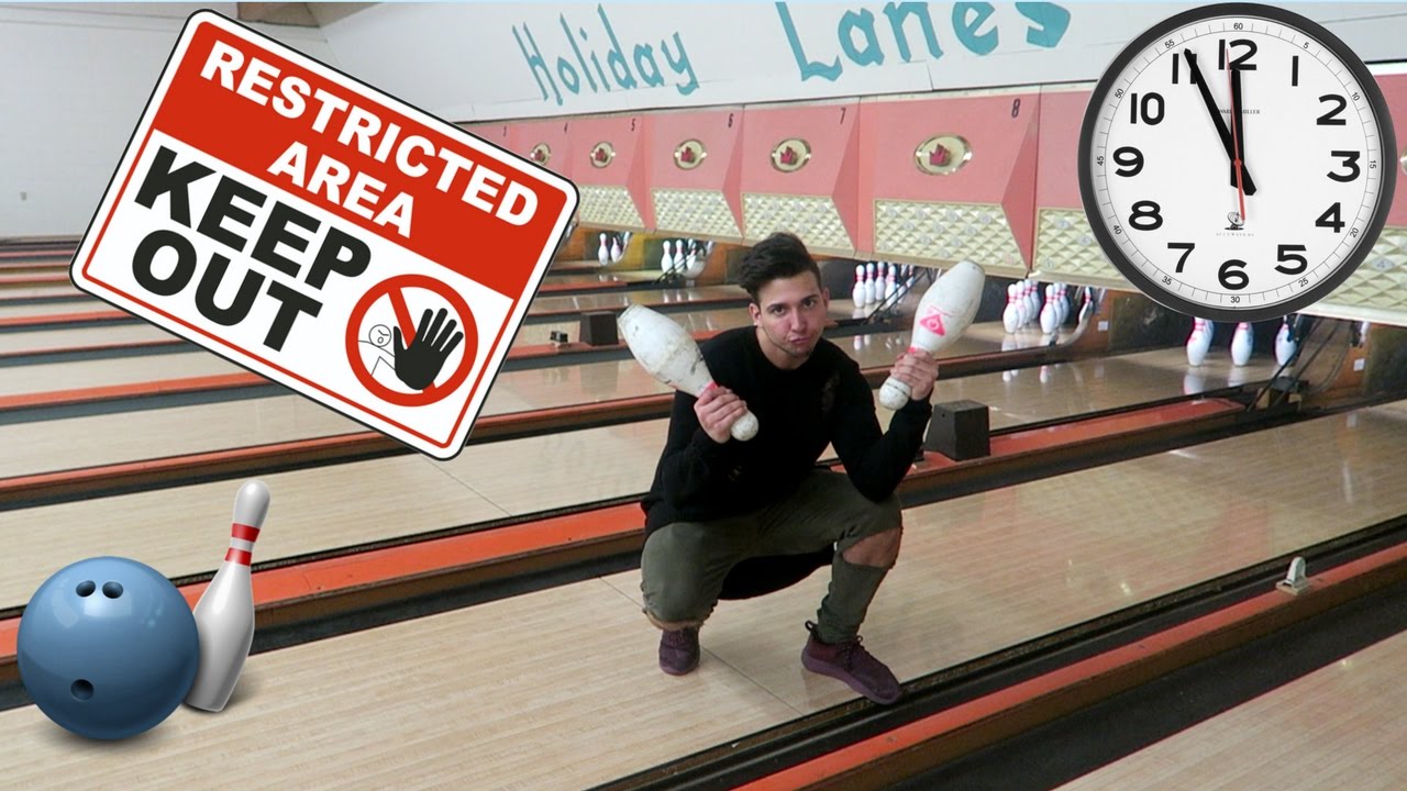 24 HOUR OVERNIGHT CHALLENGE IN A BOWLING ALLEY |  *BEHIND THE SCENES*