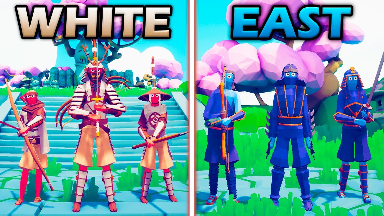 WHITE CLAN vs EAST DYNASTY - Totally Accurate Battle Simulator | TABS