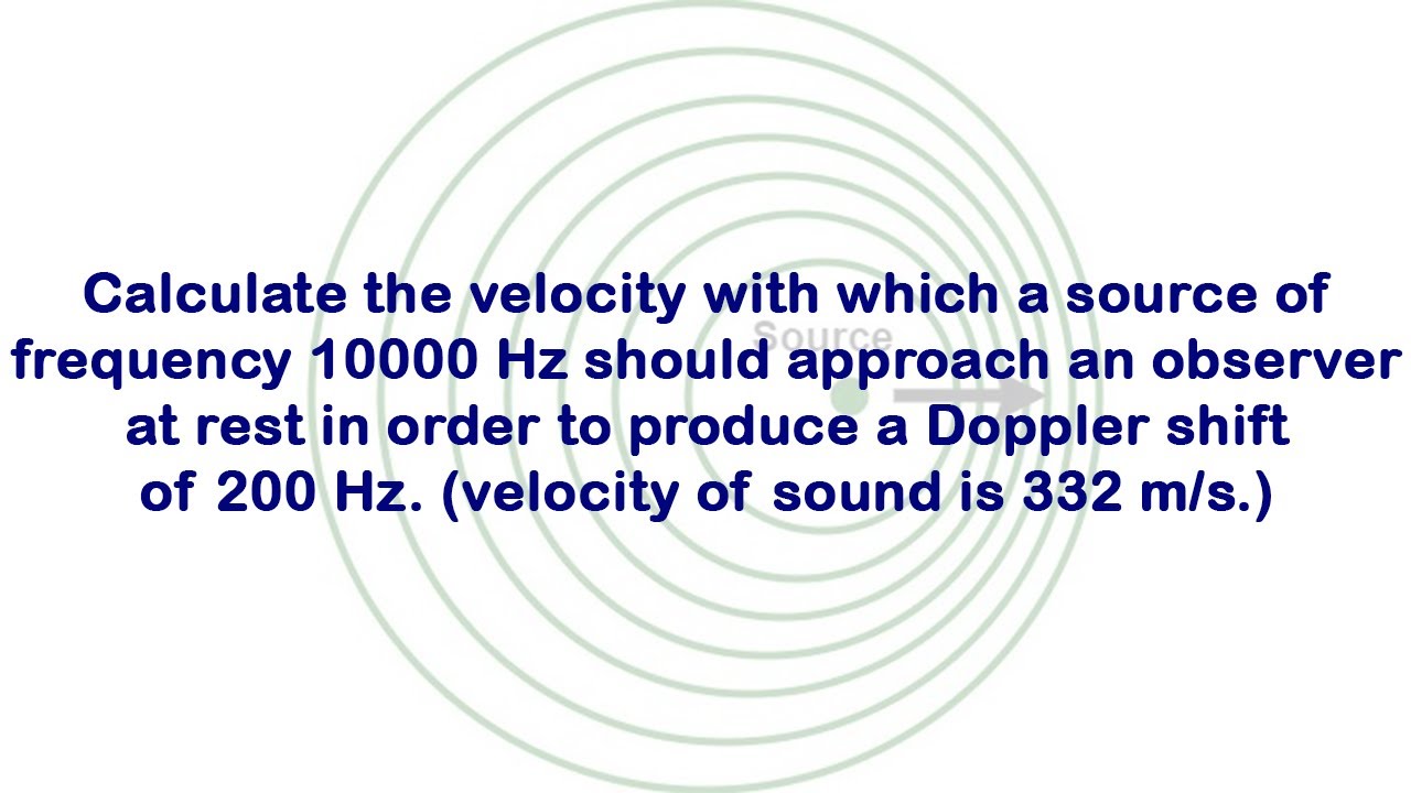 Numerical related to Doppler shift | Sound waves