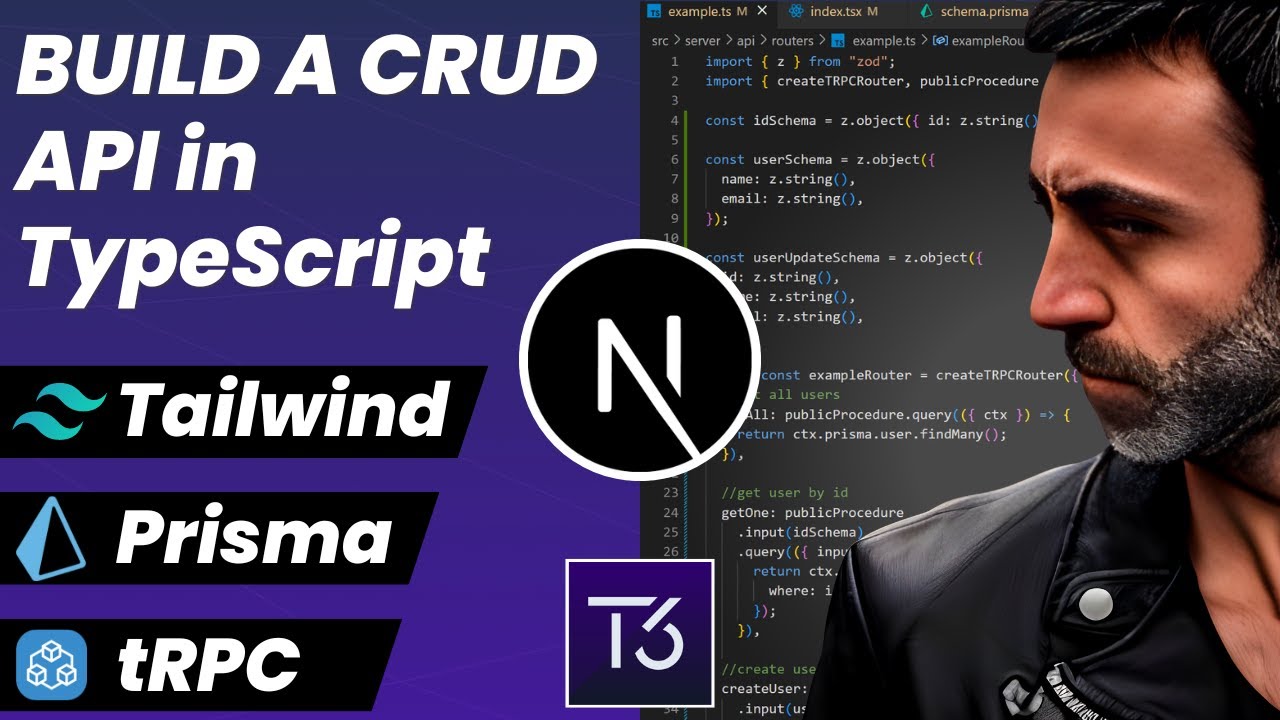 Typescript CRUD API: Next.js, TypeScript, Tailwind, tRPC, Prisma Postgres, Docker