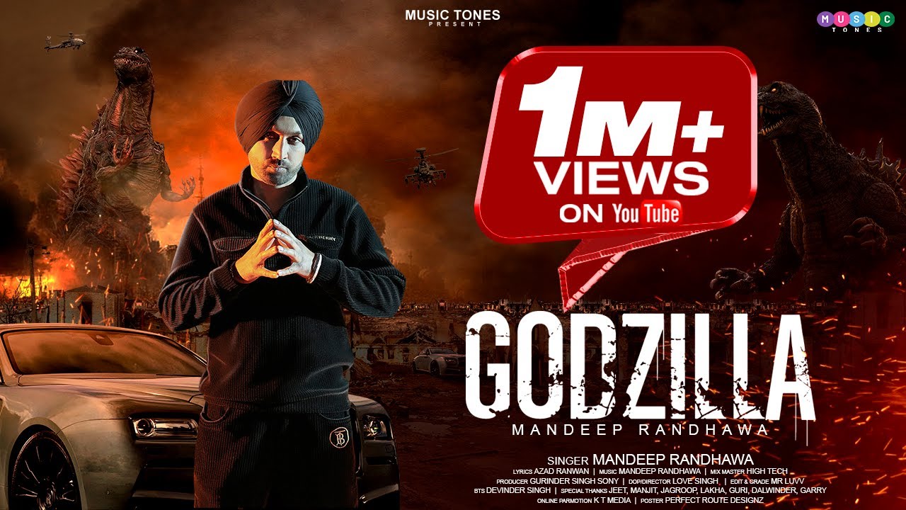 Godzilla (Official Video) | Mandeep Randhawa | Music Tones | Latest Punjabi Songs 2023
