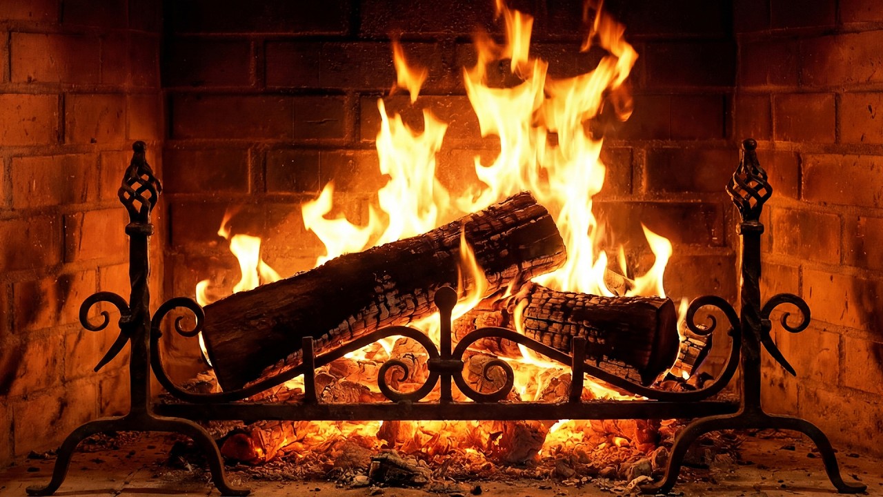 🔥 Fireplace Classic 4K. Cozy Fire with Crackling Fireplace Sounds. Fireplace 4K UHD