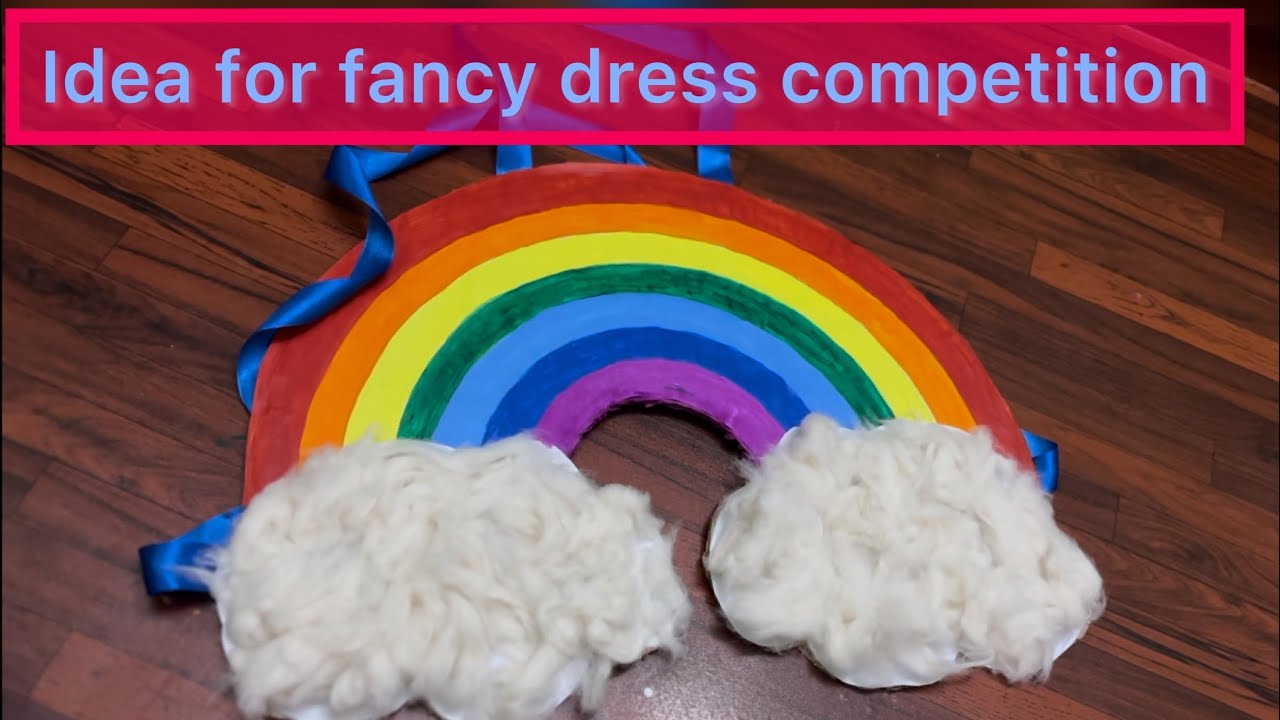 Idea for kids fancy dress competition | rainbow fancy dress costume preparation |