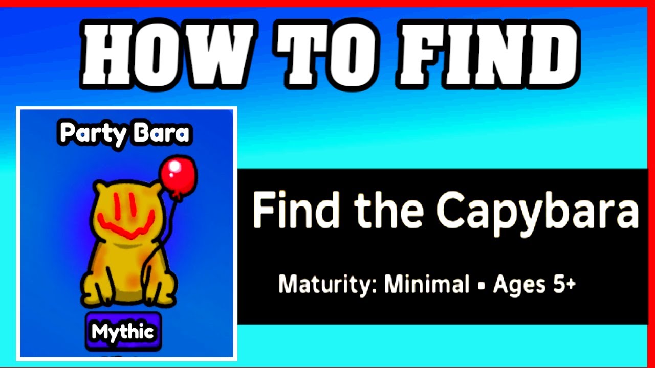 How To Find PARTY BARA in FIND THE CAPYBARA [ROBLOX] [Update] [walkthrough]