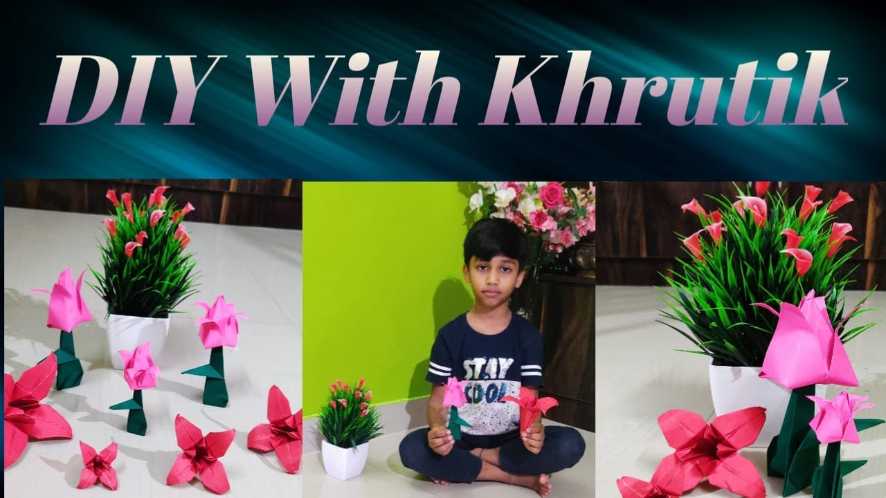 Easy and Beautiful Paper Flower | Paper Craft | DIY Home Decor #KKCreativeVlogs