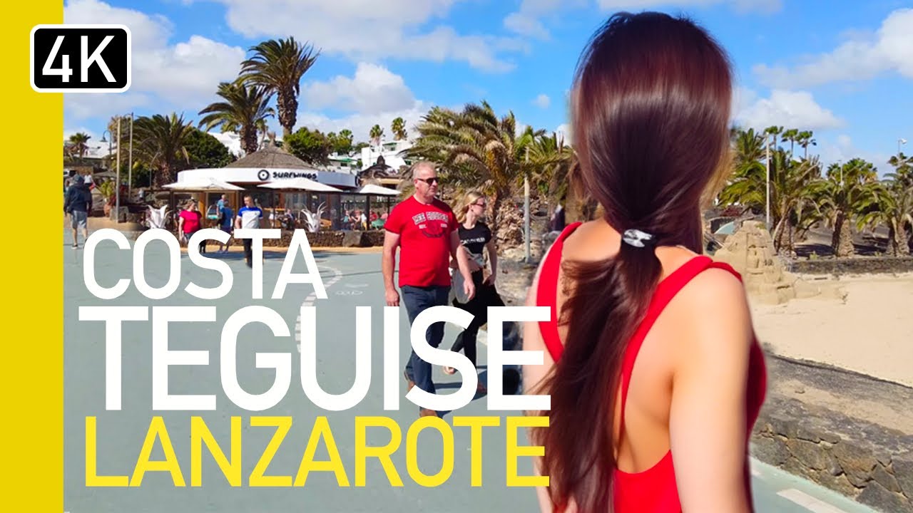 Is Costa Teguise Worth Visiting? | 4K Walking Tour of Lanzarote's Best Beach