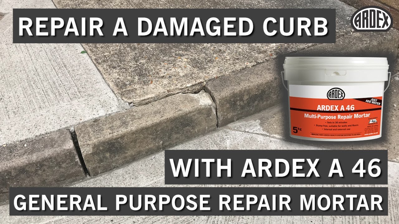 How to repair a damaged concrete kerb with ARDEX A 46 General Purpose Repair Mortar