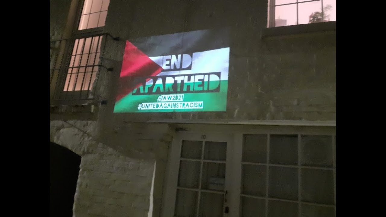 Guerilla projection - Israeli Apartheid Week