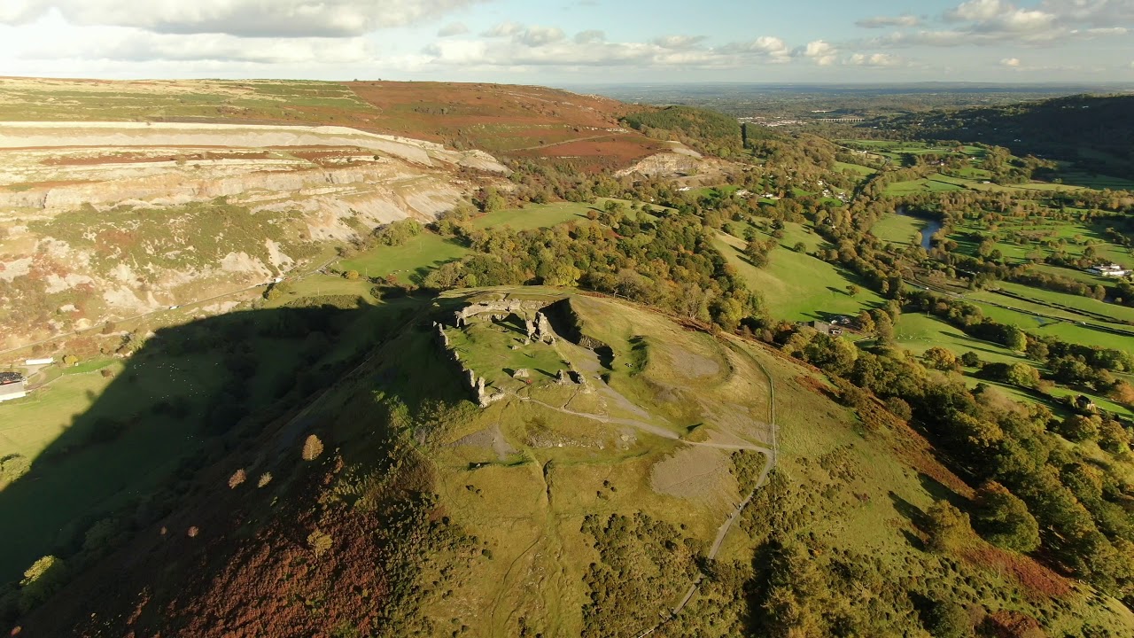Castell Dinas Br&acirc;n (Dinas Bran Castle), North Wales; Drone Footage; DJI Mavic 2 Zoom 4K