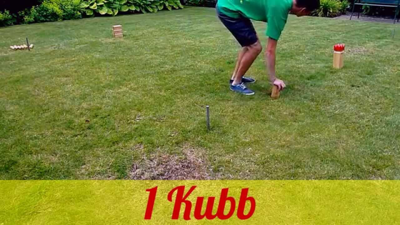 How to knock Kubbs down with one stick