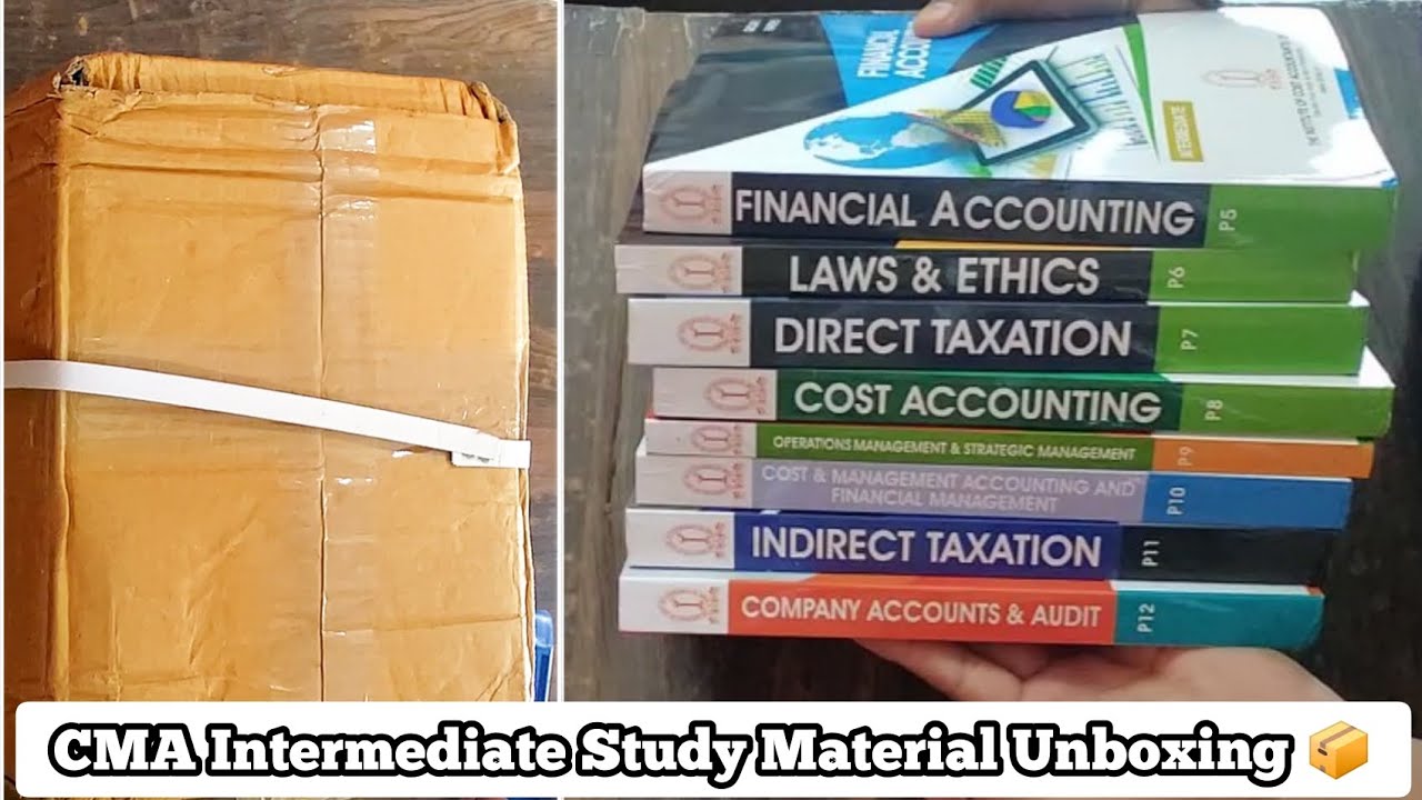 CMA INTERMEDIATE BOOK 📚 UNBOXING | Cma inter book unboxing | Cma Intermediate | #cmainter #unboxing