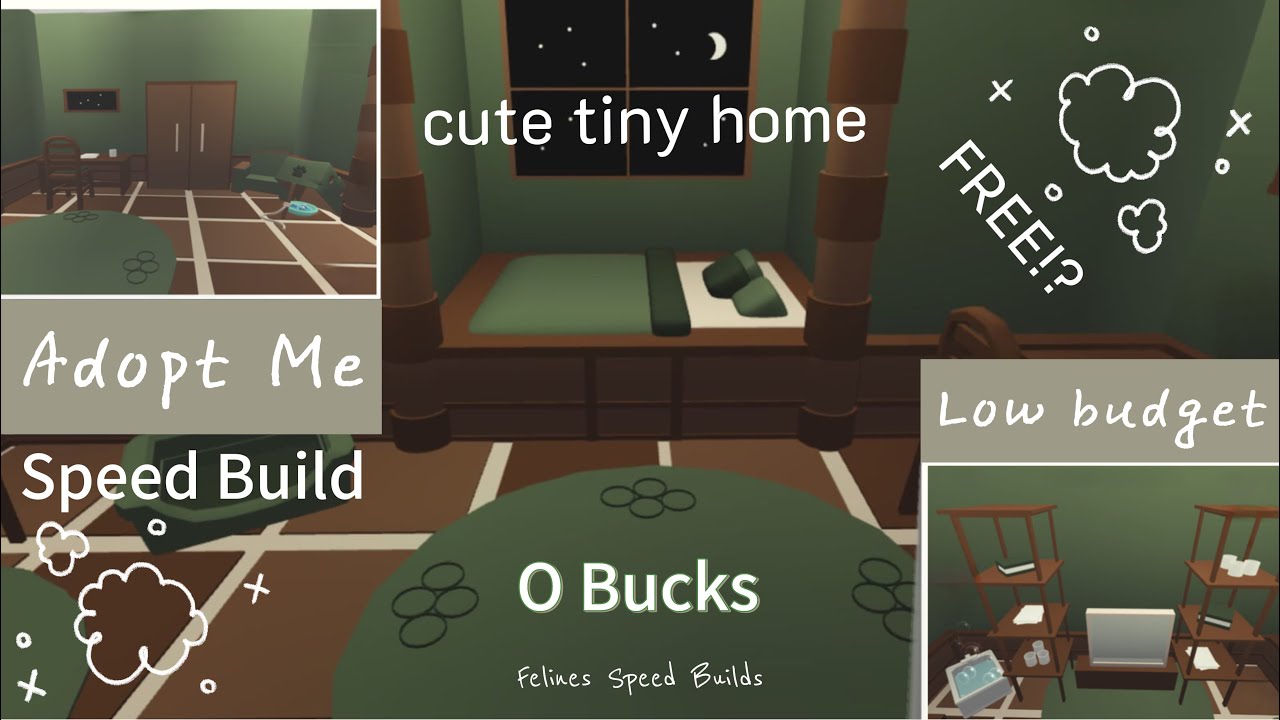 Completely FREE tiny home House Build 0 Bucks in Adopt Me 💚 #roblox #adoptme