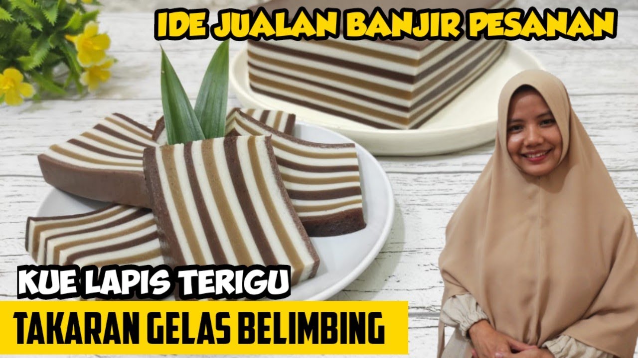 KUE LAPIS TERIGU TAKARAN GELAS BELIMBING
