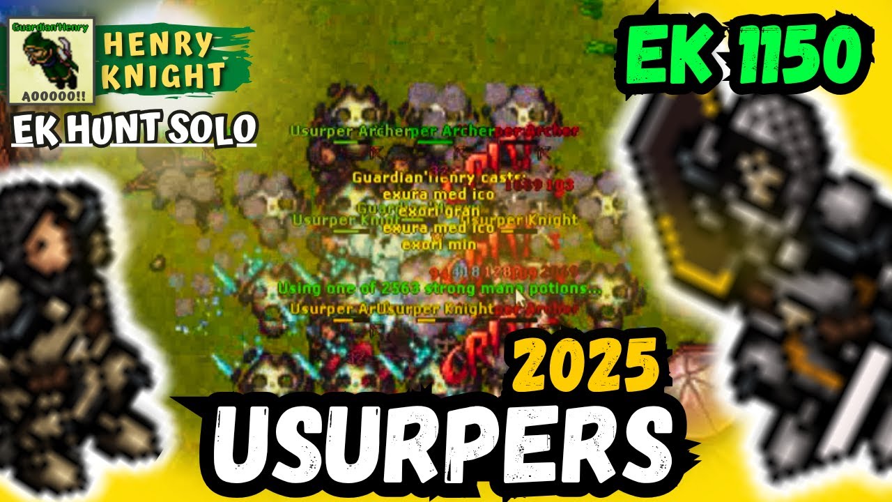 TIBIA: EK 1150 HUNT SOLO USURPERS (ANCIENT LION KNIGHT) #227