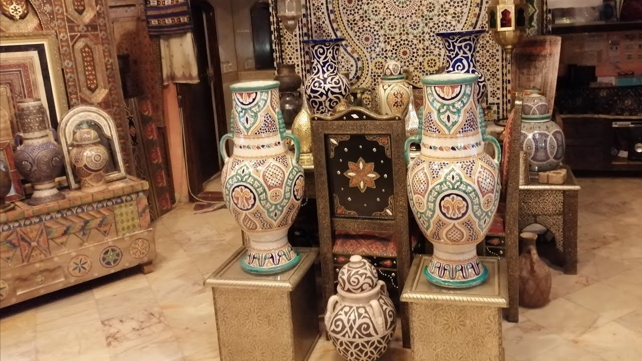 مكناس👀جولة في- محل البازار -👌🏻 برياض المنصور (الصباغين - قبة السوق) تحفة💯